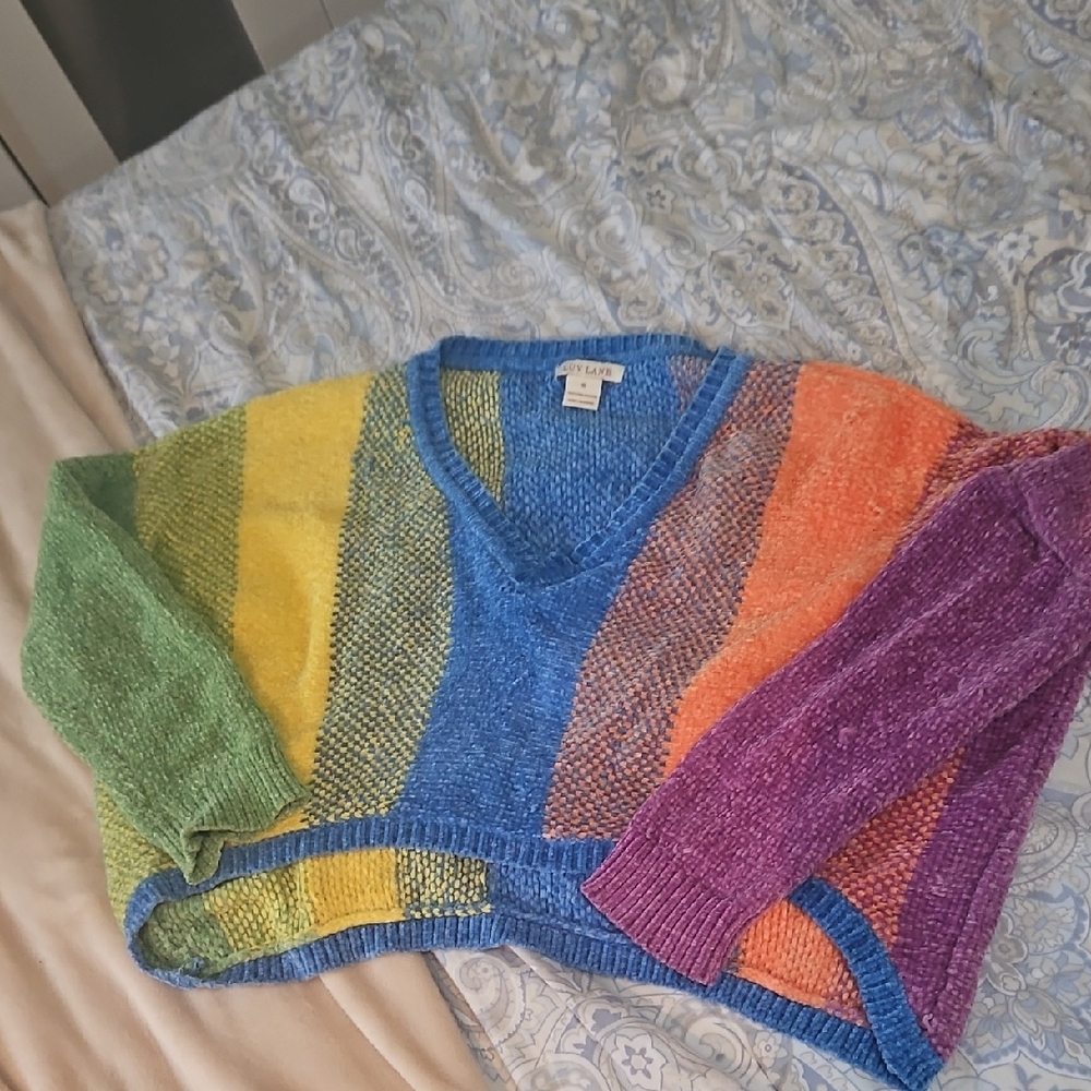 Colorful V-Neck Sweater by Urban Outfitters